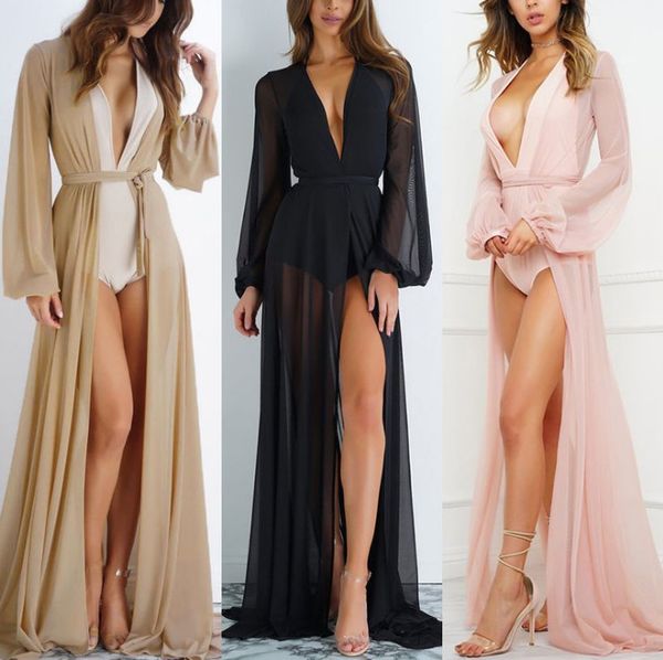 women solid chiffon kimono summer holiday beach cardigan bikini cover up wrap beachwear loose long dress, Black;gray
women solid chiffon kimono summer holiday beach cardigan bikini cover up wrap beachwear loose long dress, Black;gray
