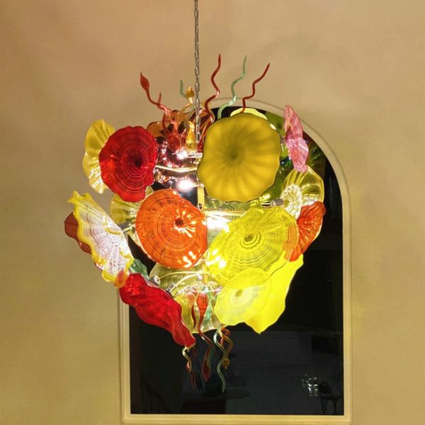 Brilliant Italy Lamps Lighting Art Deco Murano Plates Chandeliers 52 Inches living room Handicraft Blown Glass Chandelier Lights
Brilliant Italy Lamps Lighting Art Deco Murano Plates Chandeliers 52 Inches living room Handicraft Blown Glass Chandelier Lights