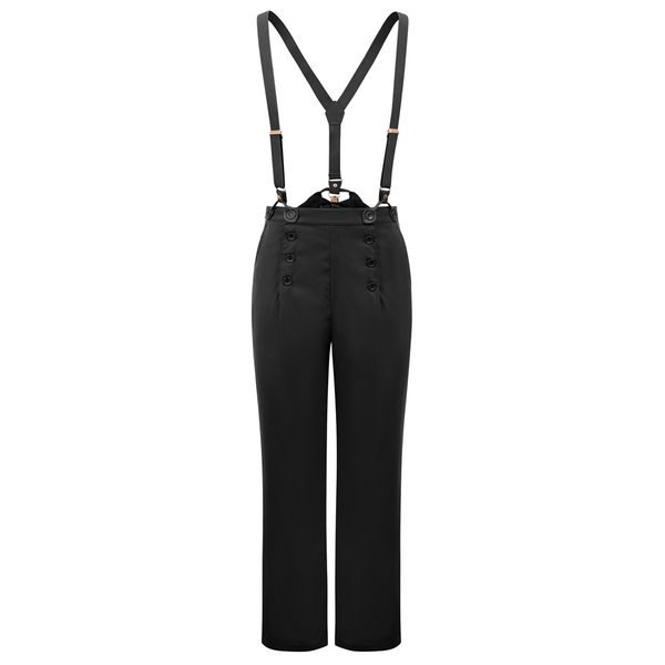 men pants overalls bib-and-brace trousers steampunk victorian slim buttons full length office business work cotton pants male, Black
men pants overalls bib-and-brace trousers steampunk victorian slim buttons full length office business work cotton pants male, Black