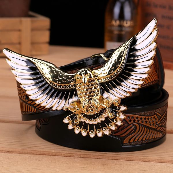 gold eagle mens belts luxury designer strap split genuine leather cintos ceinture girdle without buckle belts belts & accessori, Black;brown
gold eagle mens belts luxury designer strap split genuine leather cintos ceinture girdle without buckle belts belts & accessori, Black;brown