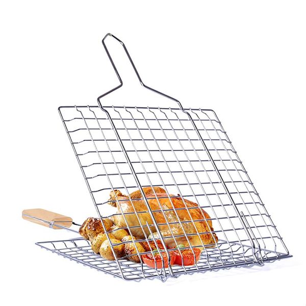 grill basket durable non-toxic folding dual fish hamburger clip clamp bbq roasting grilling net mesh picnic tool
grill basket durable non-toxic folding dual fish hamburger clip clamp bbq roasting grilling net mesh picnic tool