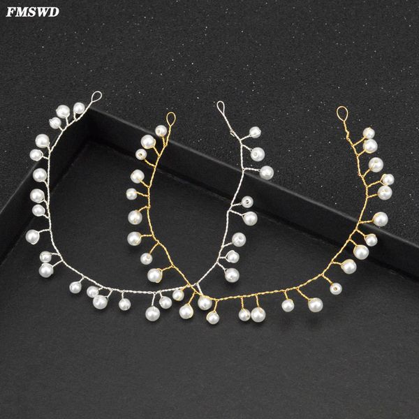 gold snd silver simple ladies headdress bride head chain handmade pearl hair band bride head jewelry wedding hair accessories, Golden;white
gold snd silver simple ladies headdress bride head chain handmade pearl hair band bride head jewelry wedding hair accessories, Golden;white
