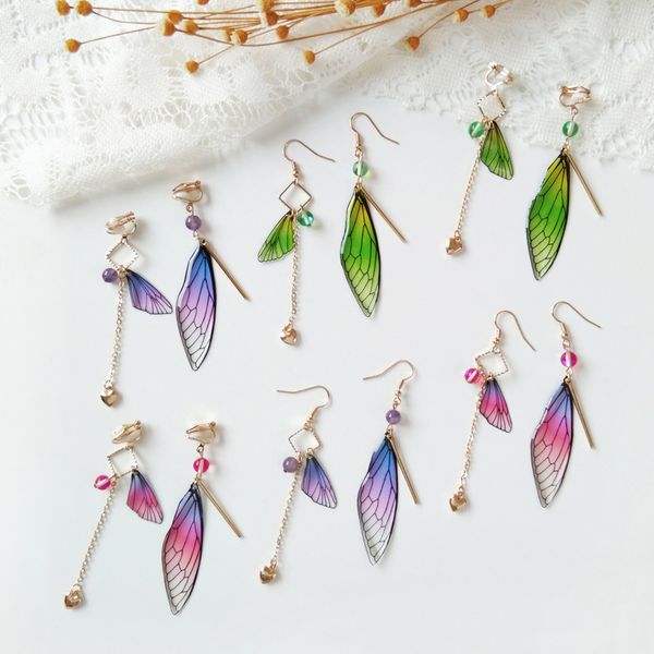 fashion asymmetric dangle earrings beautiful fairy tale butterfly wing earring originality ear-hole eardrop jewelry, Silver
fashion asymmetric dangle earrings beautiful fairy tale butterfly wing earring originality ear-hole eardrop jewelry, Silver