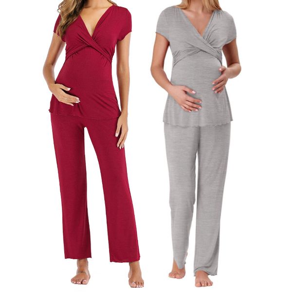 maternity pregnant womens summer sleepwear feeding bady suitable comfortable breathable loose sets solid color short sleeve womens pyjamas, Black;red
maternity pregnant womens summer sleepwear feeding bady suitable comfortable breathable loose sets solid color short sleeve womens pyjamas, Black;red