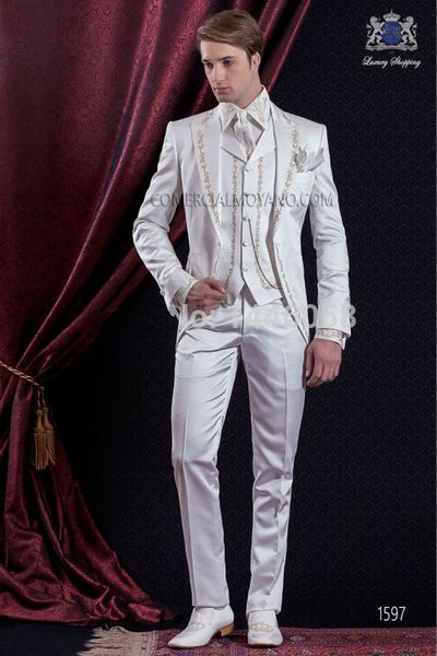 fashion one button white embroidery groom tuxedos peak lapel men suits 3 pieces wedding prom blazer (jacket+pants+vest) w487, Black;gray
fashion one button white embroidery groom tuxedos peak lapel men suits 3 pieces wedding prom blazer (jacket+pants+vest) w487, Black;gray