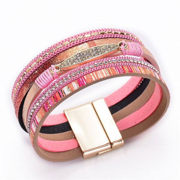 bohemia mulit-layer rhinestone leather bracelet fashion women 2.8cm wide magnetic clasp wrap bracelets bangle boho jewelry gifts, Golden;silver
bohemia mulit-layer rhinestone leather bracelet fashion women 2.8cm wide magnetic clasp wrap bracelets bangle boho jewelry gifts, Golden;silver