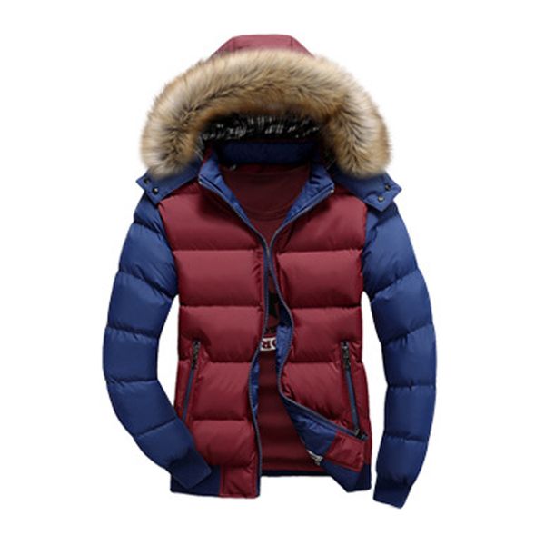 winter warm parka men jackets fashion detachable faux fur collar hooded coats outwear casual patchwork wadded padded overcoat, Black
winter warm parka men jackets fashion detachable faux fur collar hooded coats outwear casual patchwork wadded padded overcoat, Black