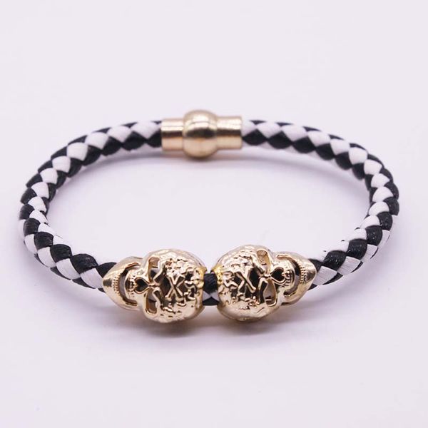 2020 selling fashion braided leather bracelets for men gold skull bracelet punk wrap bracelet women accessories jewelry, Golden;silver
2020 selling fashion braided leather bracelets for men gold skull bracelet punk wrap bracelet women accessories jewelry, Golden;silver