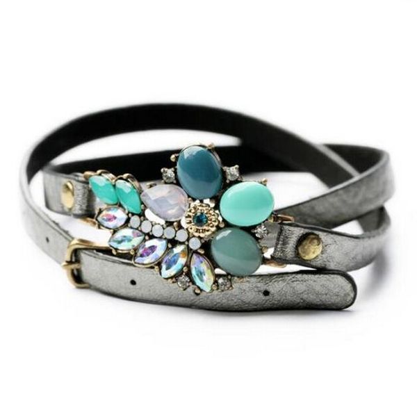fashion trendy long pu leather bracelet crystal vintage charm flower bracelet for women, White
fashion trendy long pu leather bracelet crystal vintage charm flower bracelet for women, White