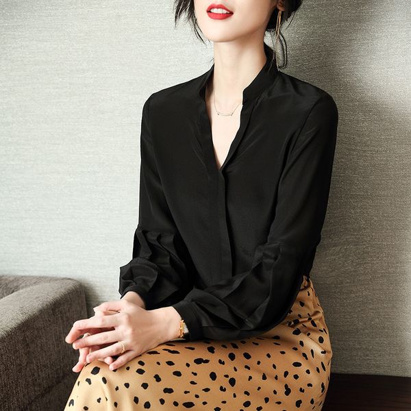 women's blouses & shirts 56 spring han edition temperament favors mulberry silk shirt female pure color easy long sleeve head, White
women's blouses & shirts 56 spring han edition temperament favors mulberry silk shirt female pure color easy long sleeve head, White