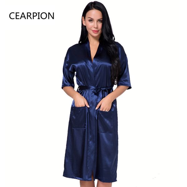 cearpion plus size s-3xl satin robe gown women's kimono bathrobe home clothes casual sleepwear intimate lingerie negligee, Black;red
cearpion plus size s-3xl satin robe gown women's kimono bathrobe home clothes casual sleepwear intimate lingerie negligee, Black;red