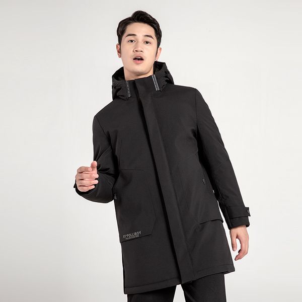 men's down & parkas winter men jacket long section warm mens fashion hooded casual slim male, Black
men's down & parkas winter men jacket long section warm mens fashion hooded casual slim male, Black