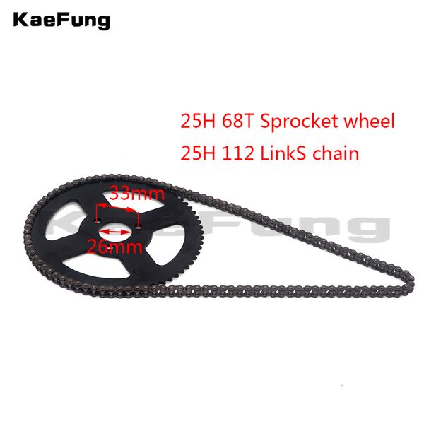 

25h 136 links loops chain and 68t sprocket for 47cc 49cc 2 stroke engine atv quad go kart dirt pocket mini bike motorcycle