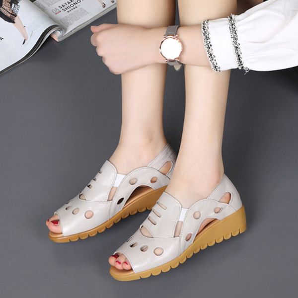 2020 summer mother shoes women sandals genuine leather casual shoes ladies wedges sandals soft cowhide wedge heel 3cm yx2307, Black
2020 summer mother shoes women sandals genuine leather casual shoes ladies wedges sandals soft cowhide wedge heel 3cm yx2307, Black