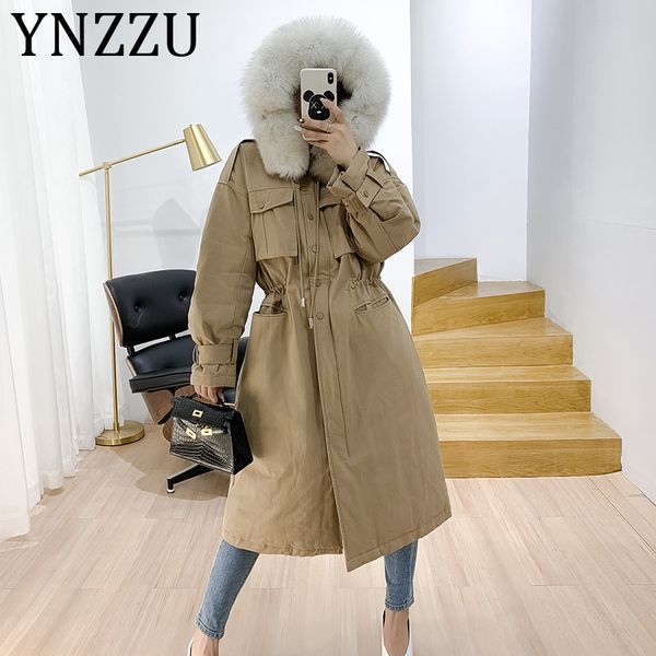 ynzzu 2019 winter new long style women's down jacket solid with real large fur collar warm duck down coat slim park jacket a1191, Black
ynzzu 2019 winter new long style women's down jacket solid with real large fur collar warm duck down coat slim park jacket a1191, Black