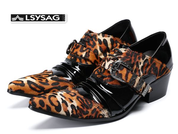 brand fashion leopard genuine leather men oxfords shoes pointed toe brogue shoes party men dress big size, Black
brand fashion leopard genuine leather men oxfords shoes pointed toe brogue shoes party men dress big size, Black