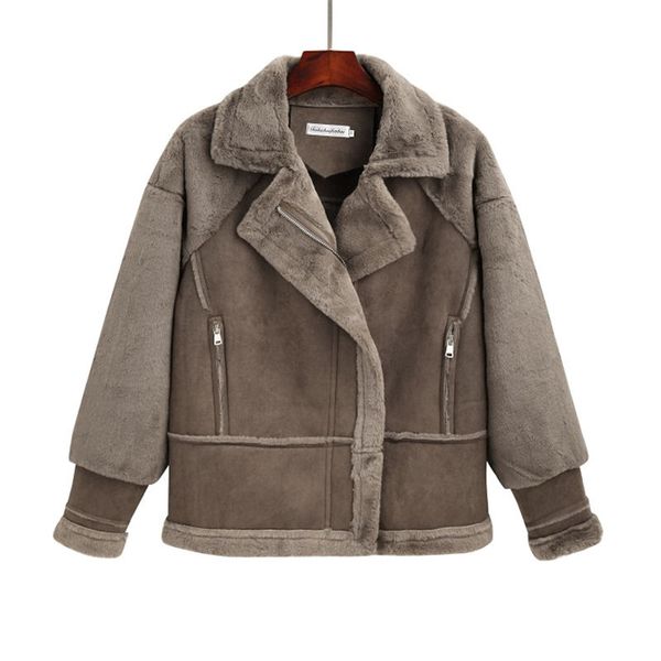 2019 fashion faux shearling sheepskin coats women thick suede jackets women autumn winter lambs wool short coats outerwear n953, Black;brown
2019 fashion faux shearling sheepskin coats women thick suede jackets women autumn winter lambs wool short coats outerwear n953, Black;brown