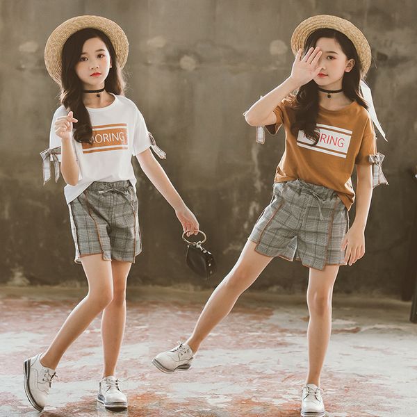 clothes for girls sets kids fashion short-sleeved t-shirt + plaid shorts set summer children suit girl outfits 8 10 12 years t200707, White
clothes for girls sets kids fashion short-sleeved t-shirt + plaid shorts set summer children suit girl outfits 8 10 12 years t200707, White