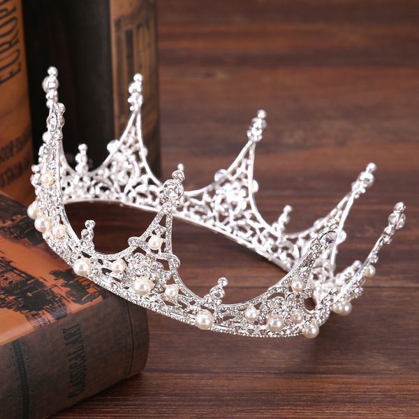 fashion silver hair jewelry crystal round tiara and crown pageant women bridal diadem wedding for hair accessories, White;golden
fashion silver hair jewelry crystal round tiara and crown pageant women bridal diadem wedding for hair accessories, White;golden