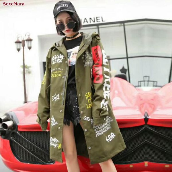 sexemara autumn and winter new ladies windbreaker long paragraph personality letter printing long-sleeved hooded ing, Tan;black
sexemara autumn and winter new ladies windbreaker long paragraph personality letter printing long-sleeved hooded ing, Tan;black