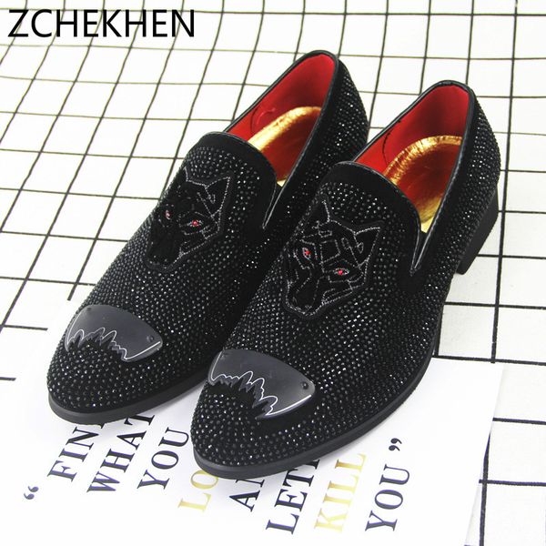 europe bling flat leather shoes rhinestone fashion mens loafer dress shoes men casual diamond business office wedding, Black
europe bling flat leather shoes rhinestone fashion mens loafer dress shoes men casual diamond business office wedding, Black