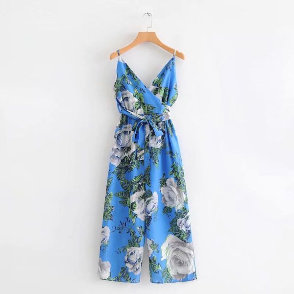 european style 2019 summer new women trendy floral printed jumpsuit, female brand elegant casual pants lace up slim trousers, Black;white
european style 2019 summer new women trendy floral printed jumpsuit, female brand elegant casual pants lace up slim trousers, Black;white