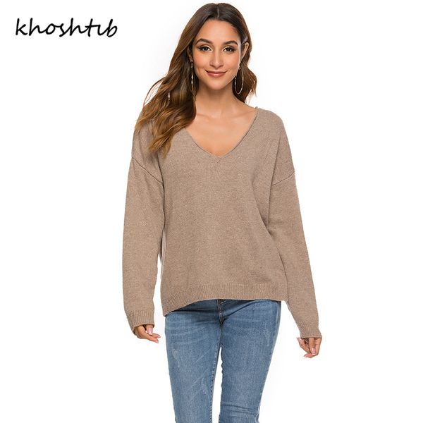 khoshtib women's sweater autumn winter new fashion solid color loose v-neck sweater large size women's casual full
khoshtib women's sweater autumn winter new fashion solid color loose v-neck sweater large size women's casual full