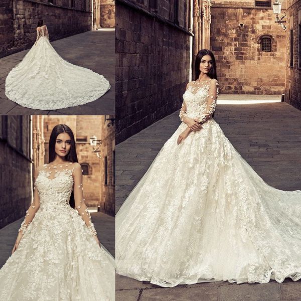 robe de mariee gorgeous bridal gown 3d flowers beading lace wedding dress vestidos with long sleeves de noivas, White
robe de mariee gorgeous bridal gown 3d flowers beading lace wedding dress vestidos with long sleeves de noivas, White