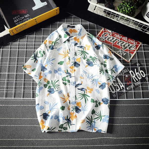 2020 summer new men's shirt printed short-sleeved casual beach vacation shirt large size 5xl men, White;black
2020 summer new men's shirt printed short-sleeved casual beach vacation shirt large size 5xl men, White;black
