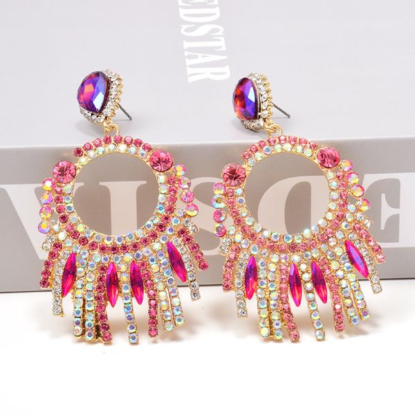 wholesale hang colorful crystals dangling drop earrings fine rhinestone pendientes jewelry accessories for women christmas gift, Silver
wholesale hang colorful crystals dangling drop earrings fine rhinestone pendientes jewelry accessories for women christmas gift, Silver