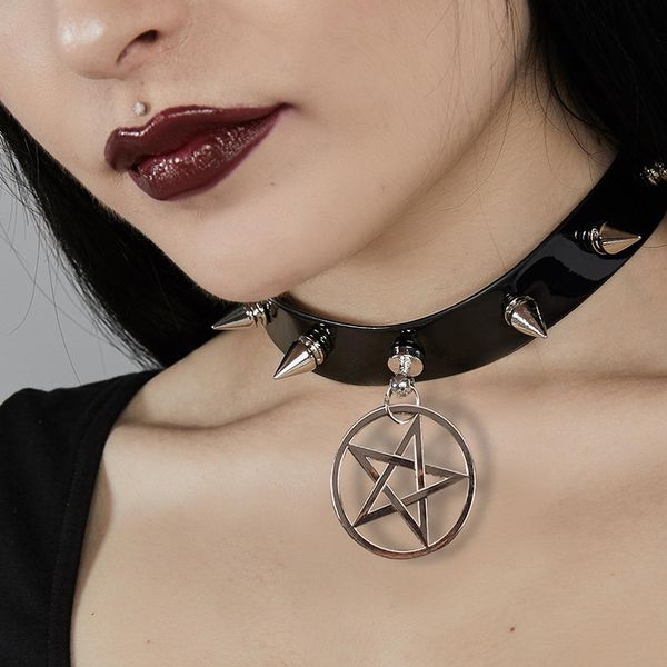 colemje five-star liuding collar european and american punk alloy decoration pu leather collar female dark personalise jewelry, Silver
colemje five-star liuding collar european and american punk alloy decoration pu leather collar female dark personalise jewelry, Silver