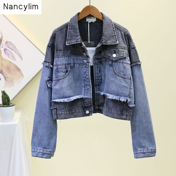 denim jacket women 2019 autumn new korean loose bf contrast color stitching high waist slim jacket lady jackets coat nancylim, Black;brown
denim jacket women 2019 autumn new korean loose bf contrast color stitching high waist slim jacket lady jackets coat nancylim, Black;brown
