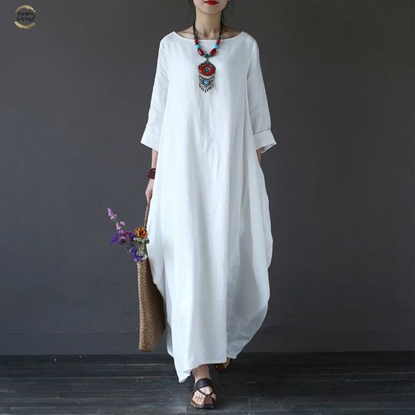 plus size summer maxi dress baggy 3/4 batwing sleeve cotton linen long dresses casual bohemia long robe dress 4xl 5xl, Black;gray
plus size summer maxi dress baggy 3/4 batwing sleeve cotton linen long dresses casual bohemia long robe dress 4xl 5xl, Black;gray