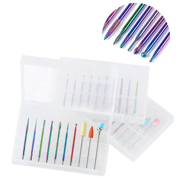 3 types rainbow diamond nail drill bits manicure bits electric drills accessories rotary cuticle drill bit milling tool, Silver
3 types rainbow diamond nail drill bits manicure bits electric drills accessories rotary cuticle drill bit milling tool, Silver