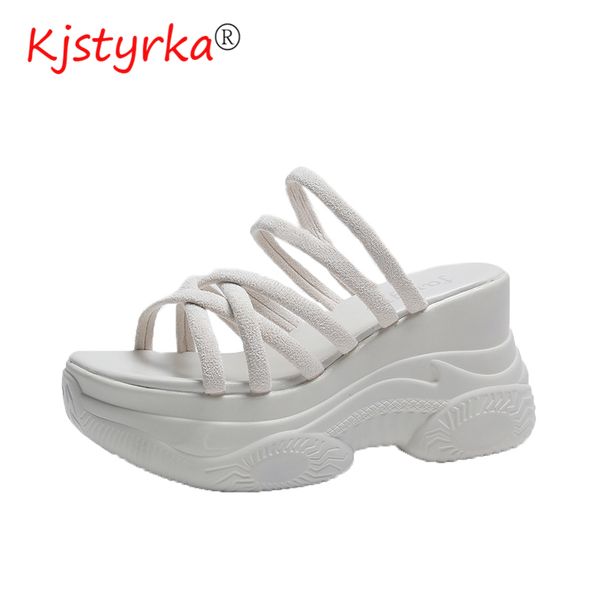 kjstyrka 2020 platform sandals female summer women thick bottom sole hook & loop shoe wedge with open toe platform shoes, Black
kjstyrka 2020 platform sandals female summer women thick bottom sole hook & loop shoe wedge with open toe platform shoes, Black