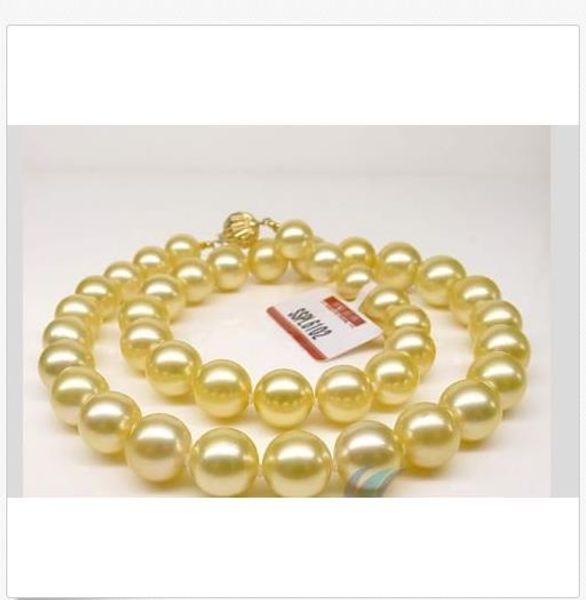 2019 elegant aaa10-12mm south sea round gold pearl necklace 18"14k, Silver
2019 elegant aaa10-12mm south sea round gold pearl necklace 18"14k, Silver