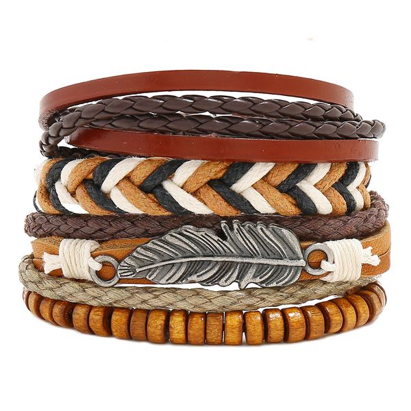 3pcs/set vintage multilayer wood bead leather bracelet bangle set for man woman adjustable wristband jewelry gift wholesale, Golden;silver
3pcs/set vintage multilayer wood bead leather bracelet bangle set for man woman adjustable wristband jewelry gift wholesale, Golden;silver