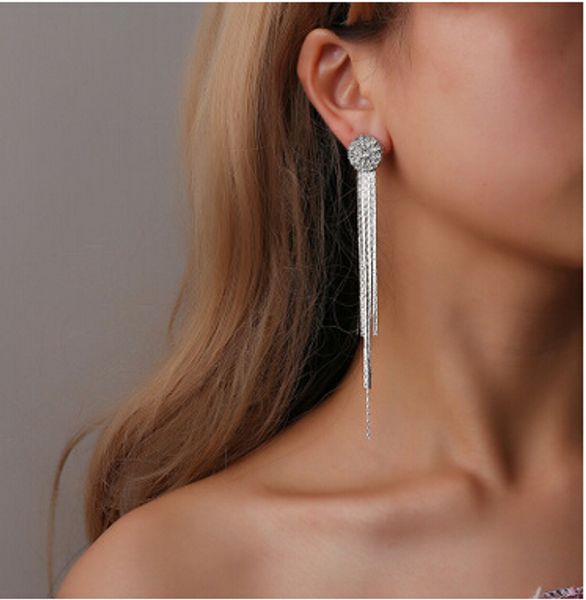 length 11.5cm fashion crystal diamond sun flower earrings bridal temperament long tassel earrings gold silver
length 11.5cm fashion crystal diamond sun flower earrings bridal temperament long tassel earrings gold silver