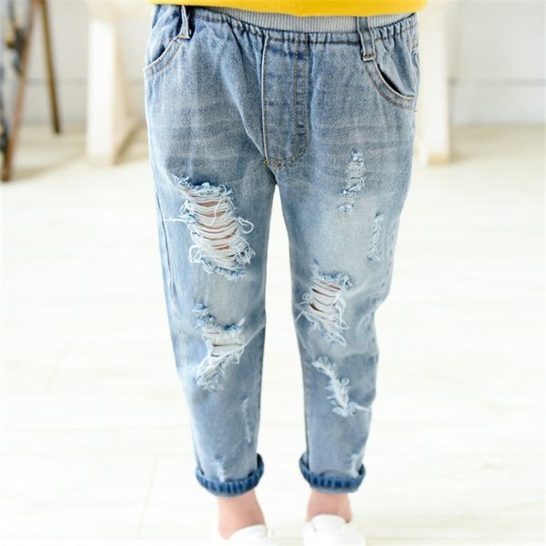 2018 new style kids jeans boys girls trousers for 2-9y spring autumn fashion denim pants casual ripped jeans children clothing, Blue
2018 new style kids jeans boys girls trousers for 2-9y spring autumn fashion denim pants casual ripped jeans children clothing, Blue