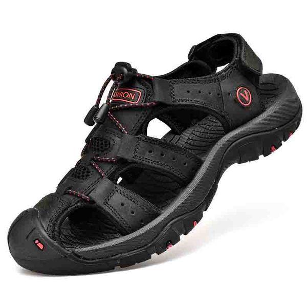 classic men's sandals summer soft sandals comfortable men shoes genuine leather big size soft outdoor men roman, Black
classic men's sandals summer soft sandals comfortable men shoes genuine leather big size soft outdoor men roman, Black