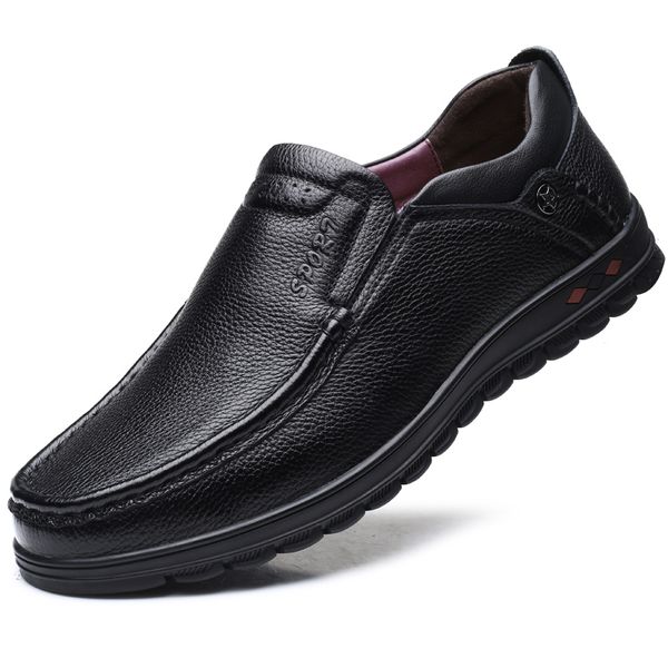 2019 men's shoes genuine leather 38-44 head leather soft anti-slip rubber loafers shoes man casual real, Black
2019 men's shoes genuine leather 38-44 head leather soft anti-slip rubber loafers shoes man casual real, Black