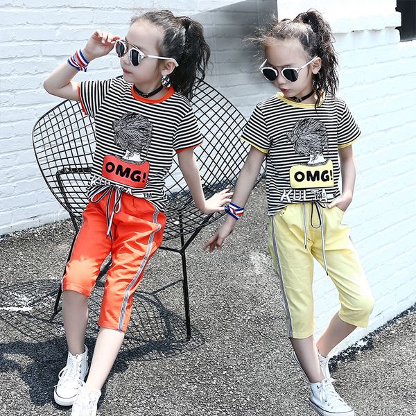 children outfits for girls stripe o-neck & shorts suits 2020 kids summer clothing sets for girls cotton t-shirts pants sets, White
children outfits for girls stripe o-neck & shorts suits 2020 kids summer clothing sets for girls cotton t-shirts pants sets, White