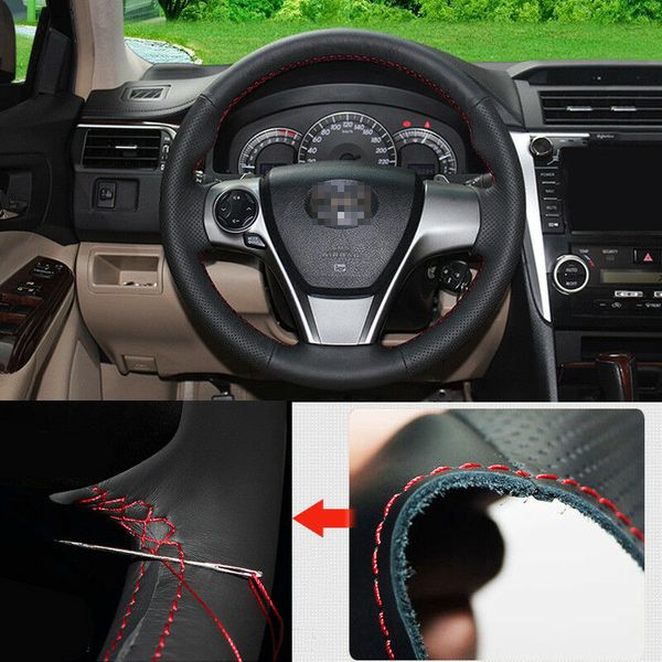 for toyota camry 2012 steering wheel cover non-slip hand sewing black leather
for toyota camry 2012 steering wheel cover non-slip hand sewing black leather