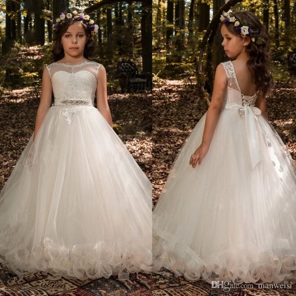 ivory ruffles flower girls dresses for weddings 2020 new crystal sash lace appliqued little kids first communion dress pageant ball gowns, White;blue
ivory ruffles flower girls dresses for weddings 2020 new crystal sash lace appliqued little kids first communion dress pageant ball gowns, White;blue