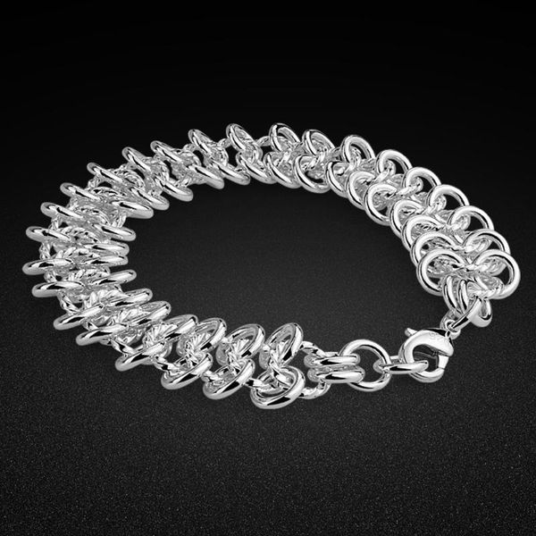 new fashion silver jewelry women 925 sterling silver multilayer circle bracelet bohemian chain lobster claw clasp, Black
new fashion silver jewelry women 925 sterling silver multilayer circle bracelet bohemian chain lobster claw clasp, Black