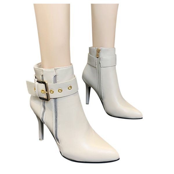 winter shoes women boots zipper ankle boots buckle pointed shoes ankle bare buckle casual short booties mujer boot, Black
winter shoes women boots zipper ankle boots buckle pointed shoes ankle bare buckle casual short booties mujer boot, Black
