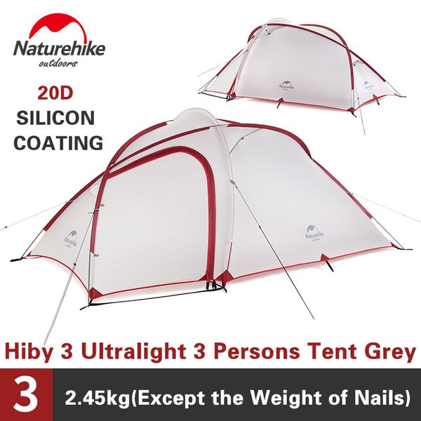 naturehike hiby tent series camping tent 3-4 person outdoor 20d silicone fabric double layer 4 season ultralight nh17k230-n
naturehike hiby tent series camping tent 3-4 person outdoor 20d silicone fabric double layer 4 season ultralight nh17k230-n