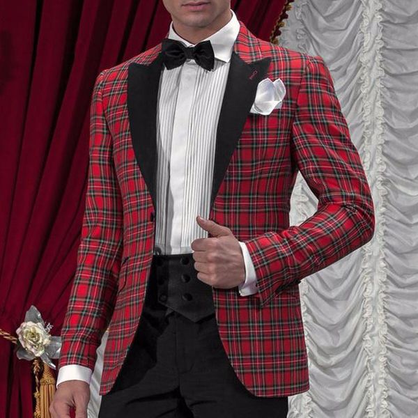 glen plaid wedding men suits for groom tuxedos 2019 two pieces jacket pants waistband black peaked lapel custom male blazer, Black;gray
glen plaid wedding men suits for groom tuxedos 2019 two pieces jacket pants waistband black peaked lapel custom male blazer, Black;gray
