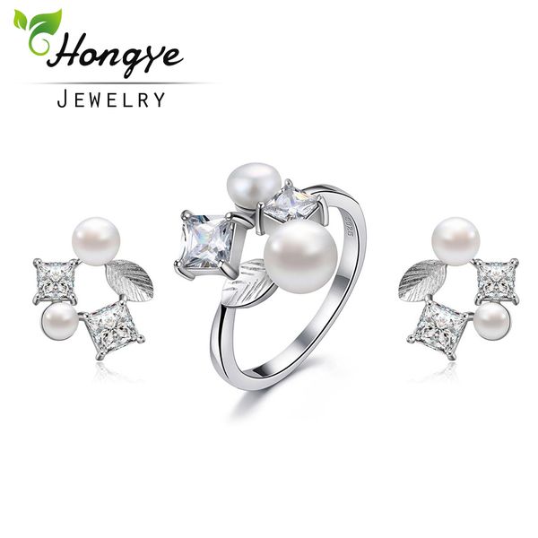 hongye natural freshwater pearl jewelry sets for women wedding jewelry sets leaves double ball pearl earring and ring gift box, Black
hongye natural freshwater pearl jewelry sets for women wedding jewelry sets leaves double ball pearl earring and ring gift box, Black