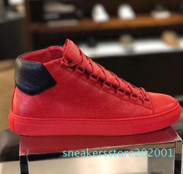 2019 new designer man casual shoes black white red flat kanye west fashion wrinkled leather lace-up high cut trainers runaway s01
2019 new designer man casual shoes black white red flat kanye west fashion wrinkled leather lace-up high cut trainers runaway s01